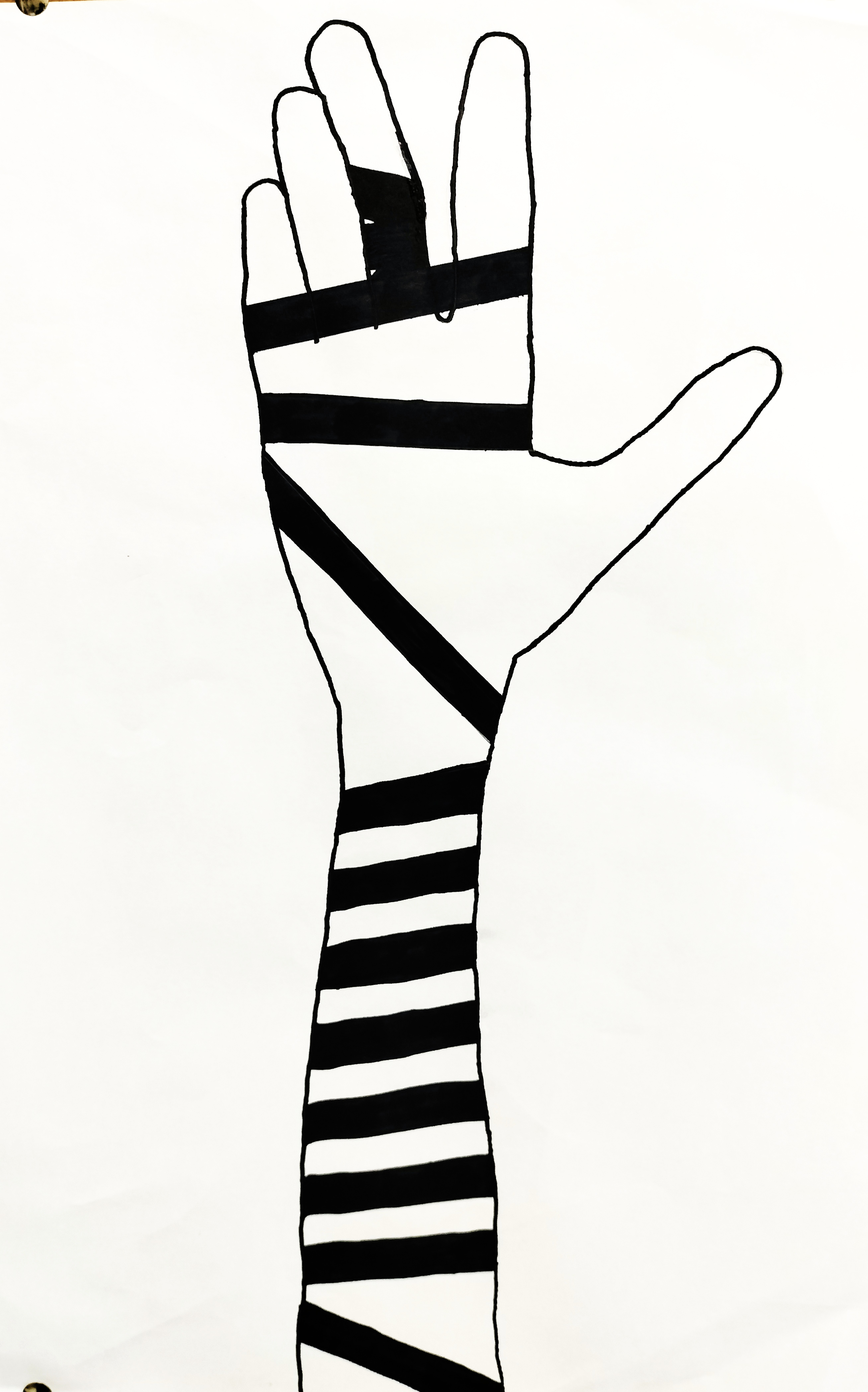 Tefillin Shel Yad drawn by the students of Mr. Lev Avraham Rosenstock.