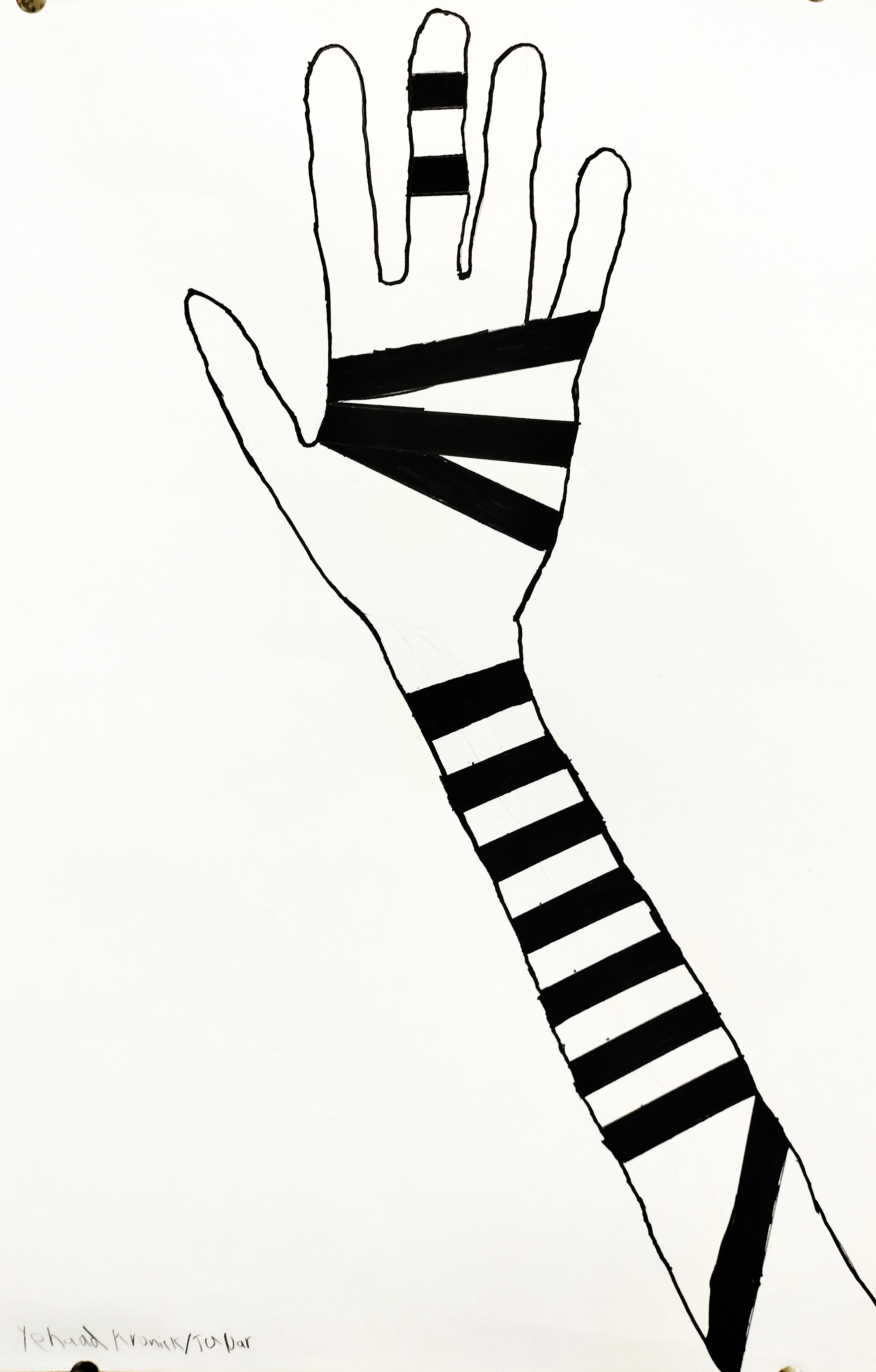 Tefillin Shel Yad drawn by the students of Mr. Lev Avraham Rosenstock.